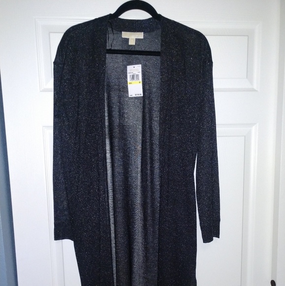 Michael Kors Metallic Shimmer Cardigan - Picture 1 of 4